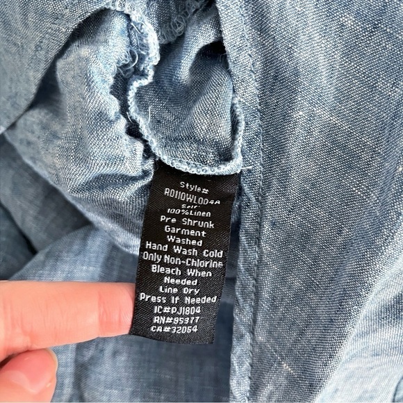 Sanctuary x Anthropologie | Montana 100% Linen Romper Size XS Blue Chambray - Picture 10 of 10